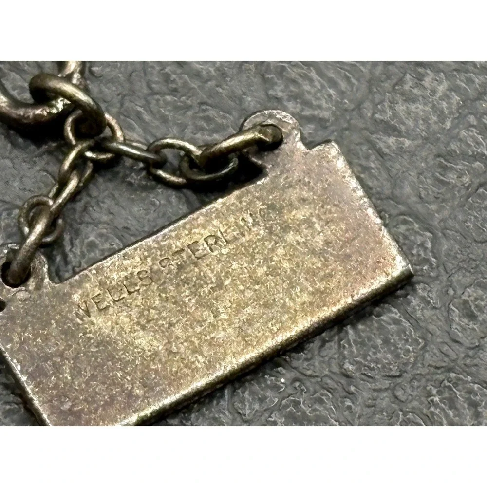 Wells Sterling Silver Happy Birthday Banner Dangle Charm Or Pendant Vintage